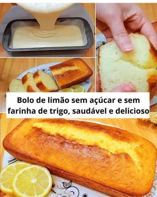 Como fazer um bolo de limão sem açúcar e sem farinha de trigo