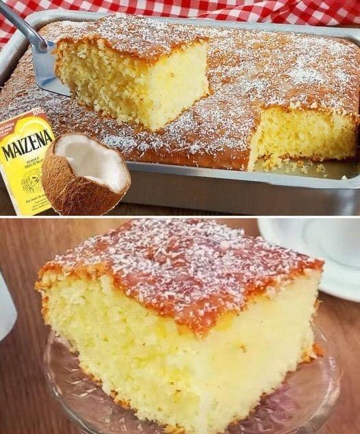 Como fazer um bolo de maisena com coco