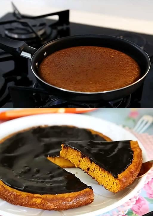 Como fazer um Bolo de Cenoura na Frigideira com Cobertura de Chocolate